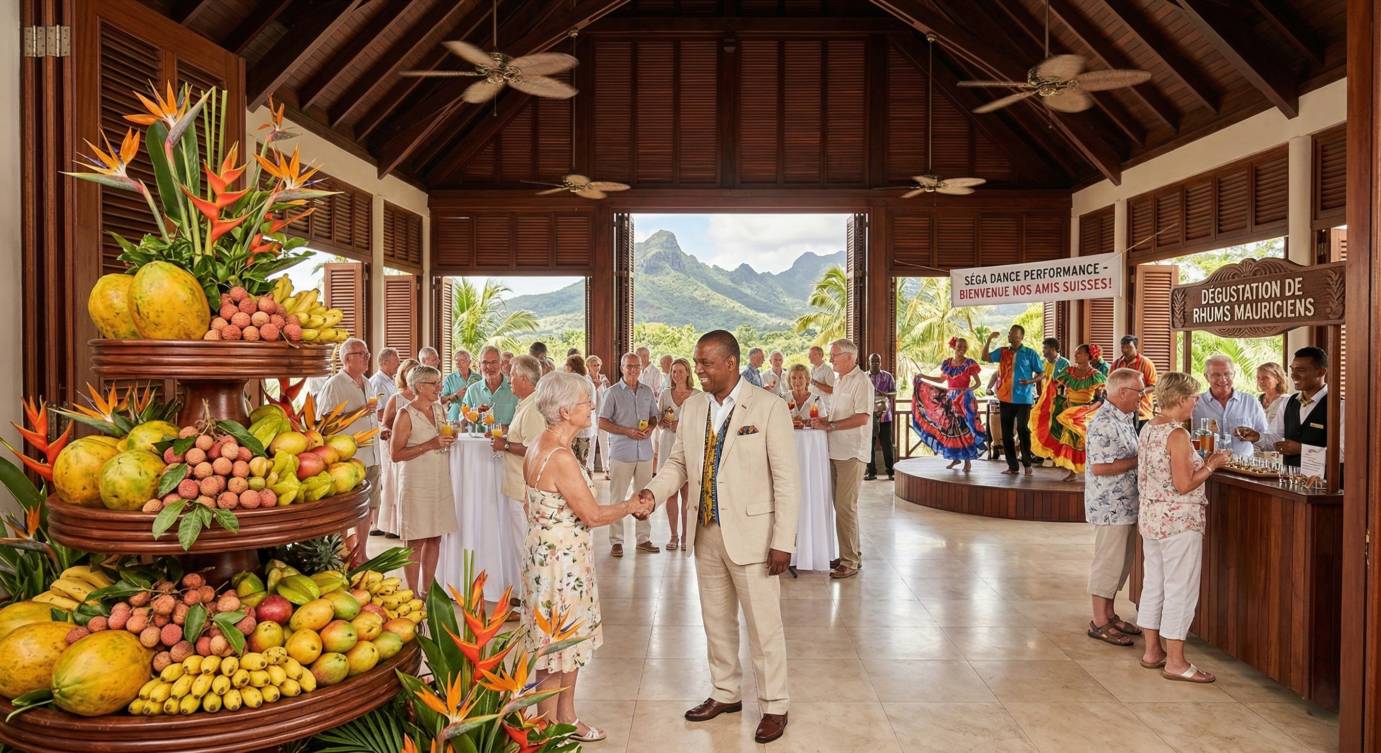 Accueil chaleureux au Village Suisse